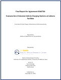 Cover page of Evaluate Zero-Emissions Vehicle Charging Stations at Caltrans Facilities - A Corridor DC Fast Charger Infrastructure Performance Study (Final Report for Agreement 65A0730)