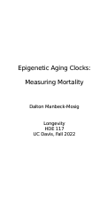 Cover page of Epigenetic Aging Clocks:&nbsp;Measuring Mortality