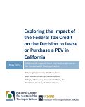 Cover page of Exploring the Impact of the Federal Tax Credit on the Decision to Lease or Purchase a PEV in California