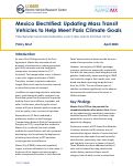 Cover page of Mexico Electrified: Updating Mass Transit Vehicles to Help Meet Paris Climate Goals