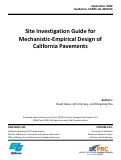 Cover page of Site Investigation Guide for Mechanistic-Empirical Design of California Pavements