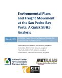 Cover page of Environmental Plans and Freight Movement at the San Pedro Bay Ports: A Quick Strike Analysis