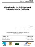 Cover page of Guidelines for the Stabilization of Subgrade Soils in California