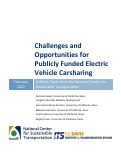 Cover page of Challenges and Opportunities for Publicly Funded Electric Vehicle Carsharing