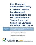 Cover page of Pass-Through of Alternative Fuel Policy Incentives: Evidence from Diesel and Biodiesel Markets, the U.S. Renewable Fuel Standard, and Low Carbon Fuel Standards in California and Oregon